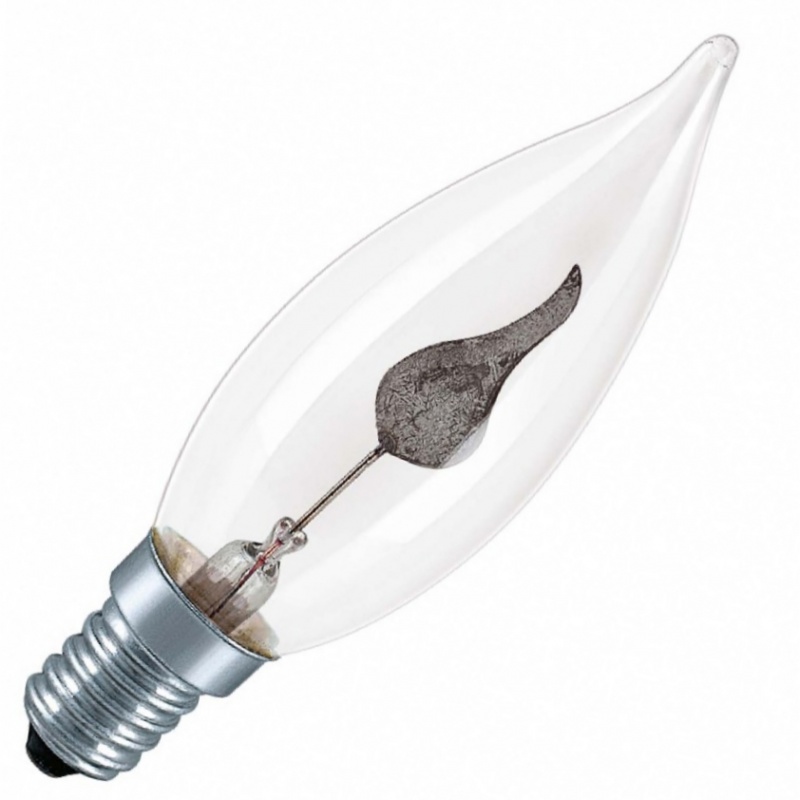 Лампа свеча мерцающий огонь Osram 3W E14 прозрачная
