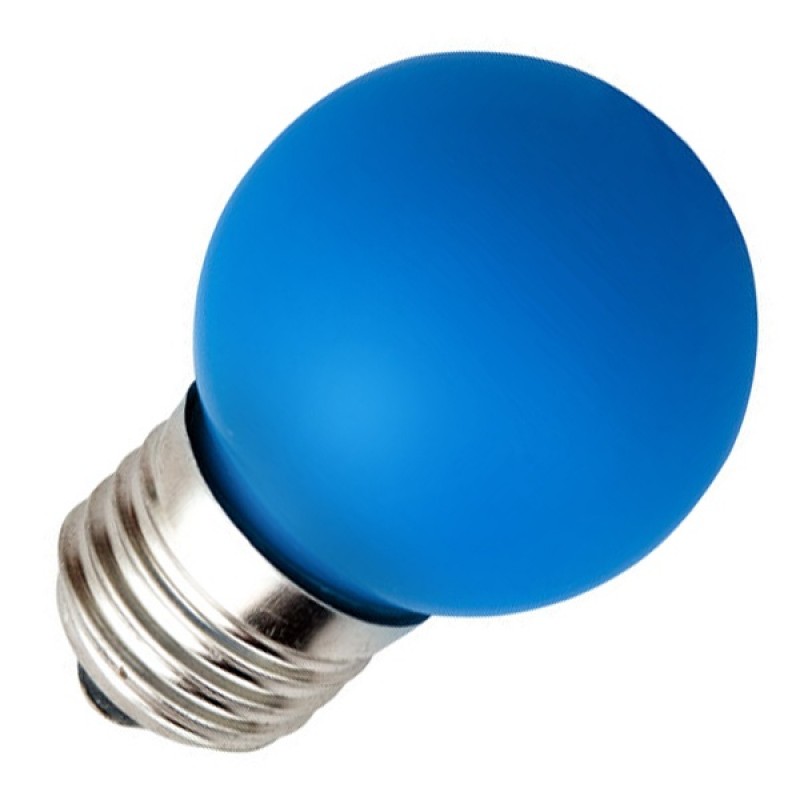 Лампа светодиодная шарик DECOR GL45 LED 0,6W BLUE 230V E27 синий