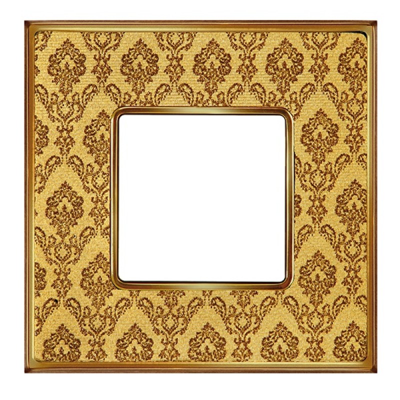 Рамка на 1 пост, гор/верт. цвет decorgold - bright gold