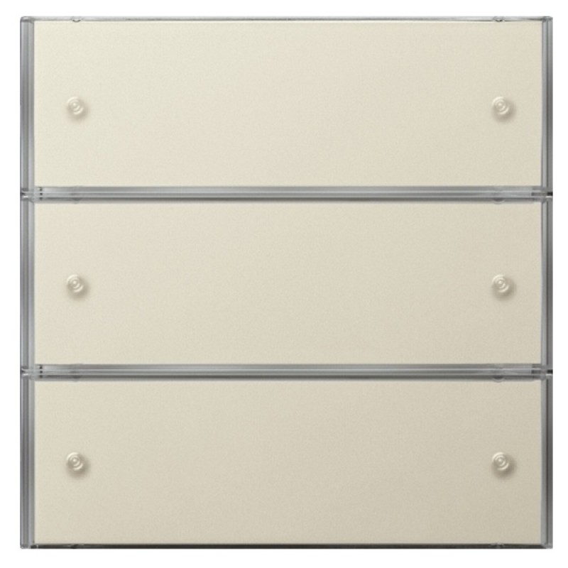 Сенсорный выключатель 3 Basis, 3-клавишный Gira KNX/EIB F100 Кремовый глянцевый