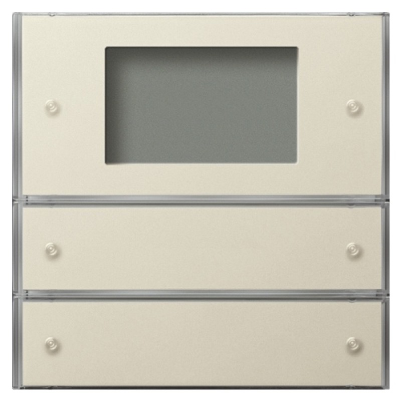 Сенсорный выключатель 3 Plus, 2-клавишный Gira KNX/EIB F100 Кремовый глянцевый
