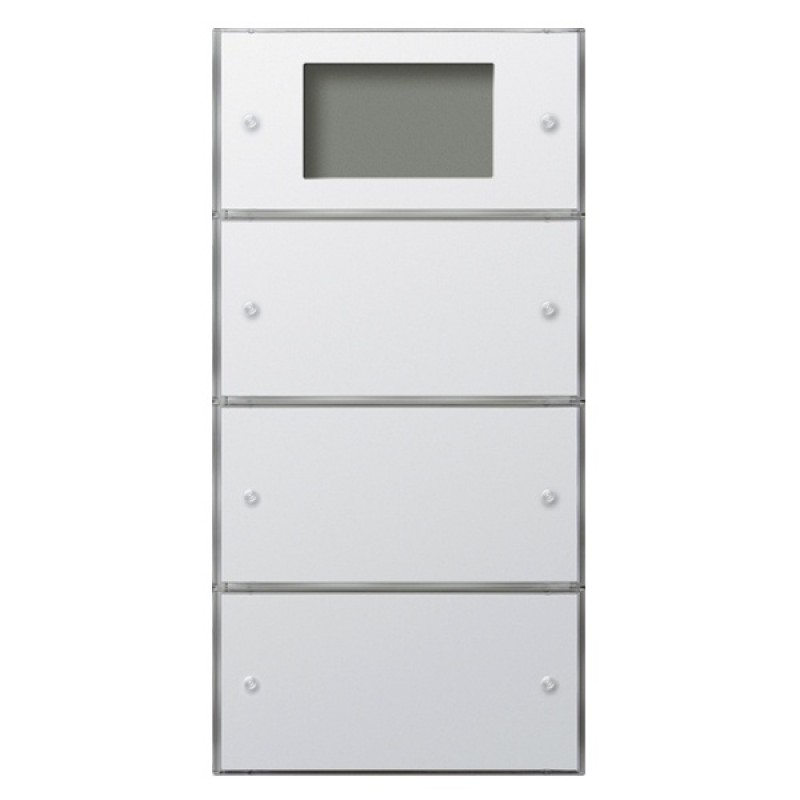 Сенсорный выключатель 3 Plus, 3-клавишный (1+2) Gira KNX/EIB F100 Белый глянцевый