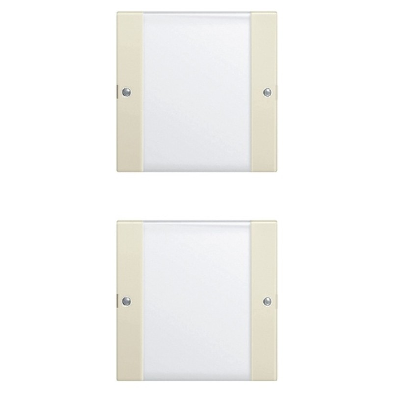 Комплект клавиш, 2 шт. (1+1) с полем для надписей Gira KNX/EIB System 55 Кремовый глянцевый