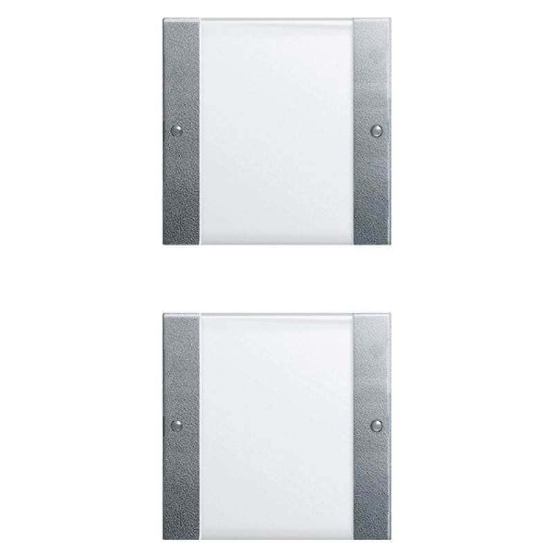 Комплект клавиш, 2 шт. (1+1) с полем для надписей Gira KNX/EIB System 55 Алюминий