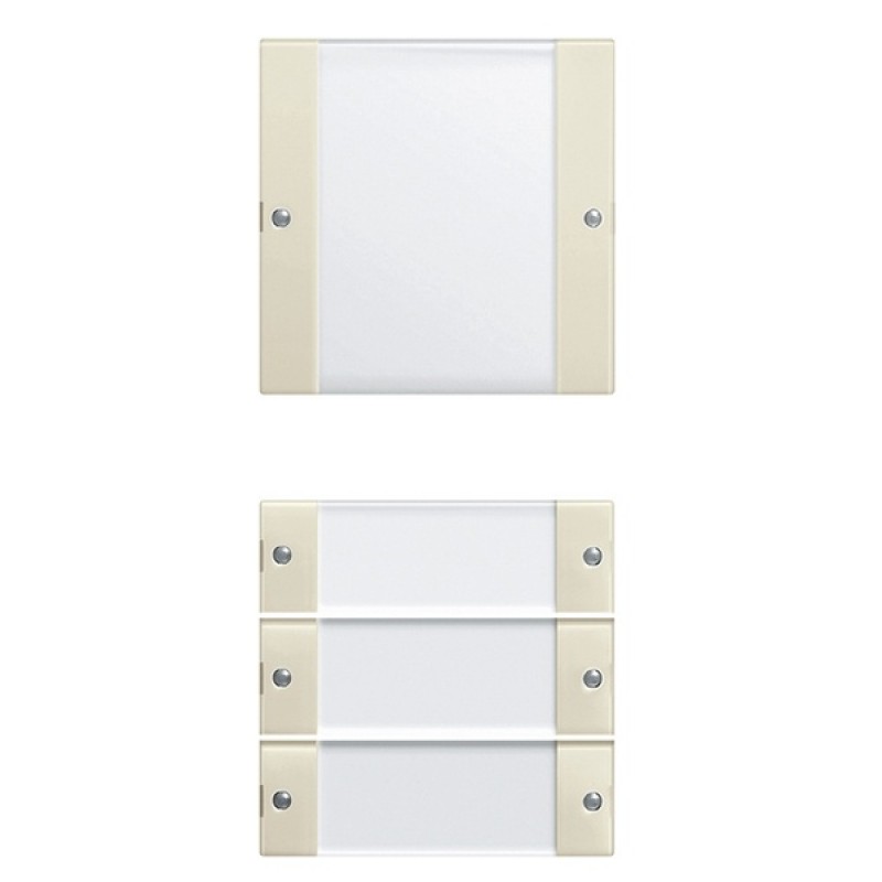 Комплект клавиш, 4 шт. (1+3) с полем для надписей Gira KNX/EIB System 55 Кремовый глянцевый