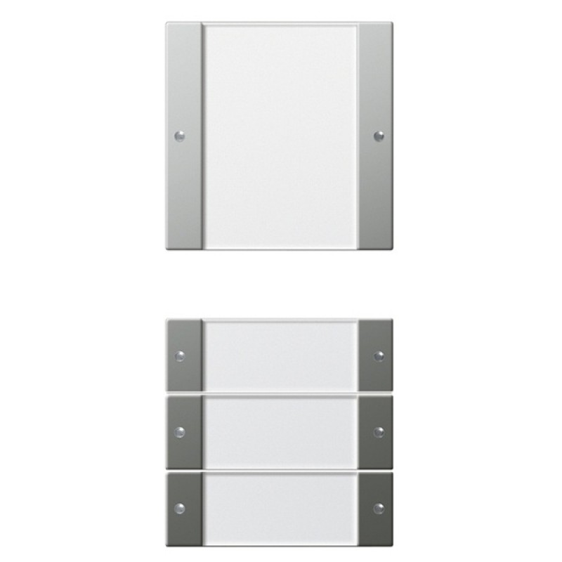 Комплект клавиш, 4 шт. (1+3) с полем для надписей Gira KNX/EIB E22 Сталь