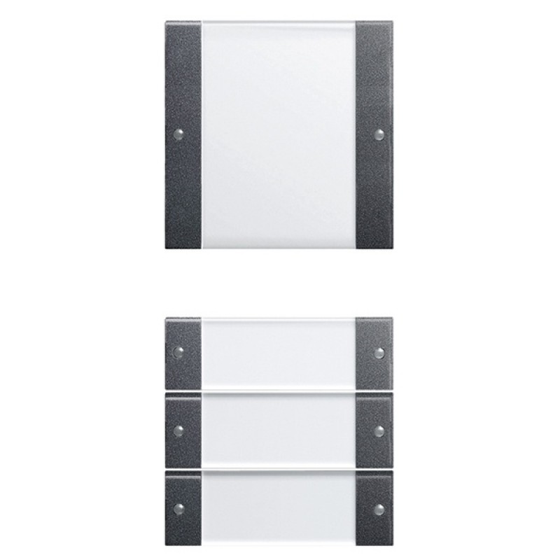 Комплект клавиш, 4 шт. (1+3) с полем для надписей Gira KNX/EIB System 55 Антрацит