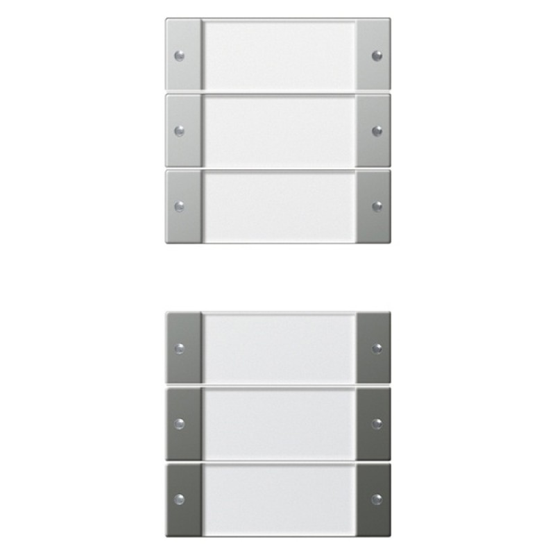 Комплект клавиш, 6 шт. (3+3) с полем для надписей Gira KNX/EIB E22 Сталь