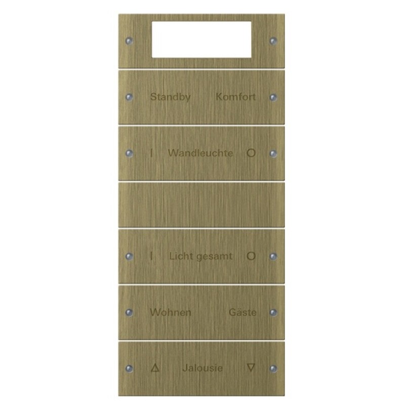 Набор клавиш 5-местный Plus (2+3), с возможностью нанесения надписей Gira KNX/EIB System 55 Бронза