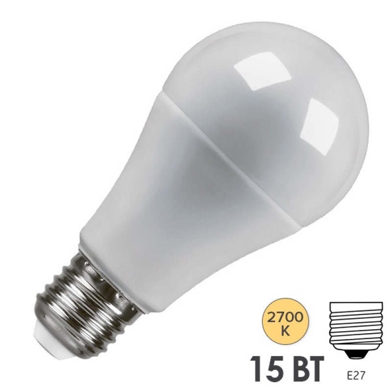 Лампа светодиодная Feron LB-94 A60 15W 2700K 230V E27 теплый свет