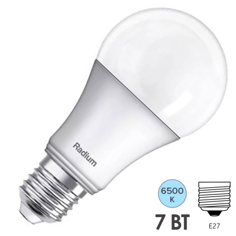 Светодиодная лампа RADIUM RL A60 7W (60W) 865 230V FR E27 500Lm