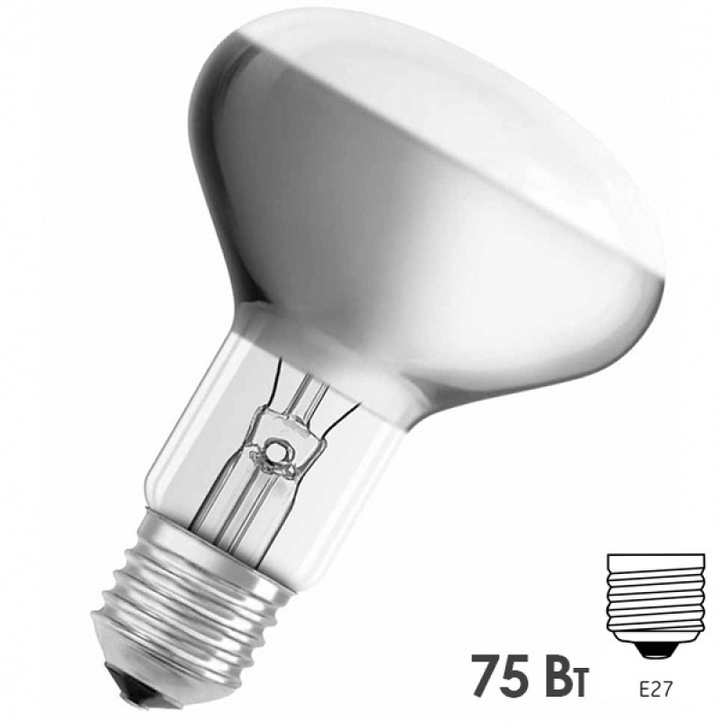 Лампа зеркальная Osram CONCENTRA R80 SPOT 75W 240V 660cd 50° E27 d80x116mm