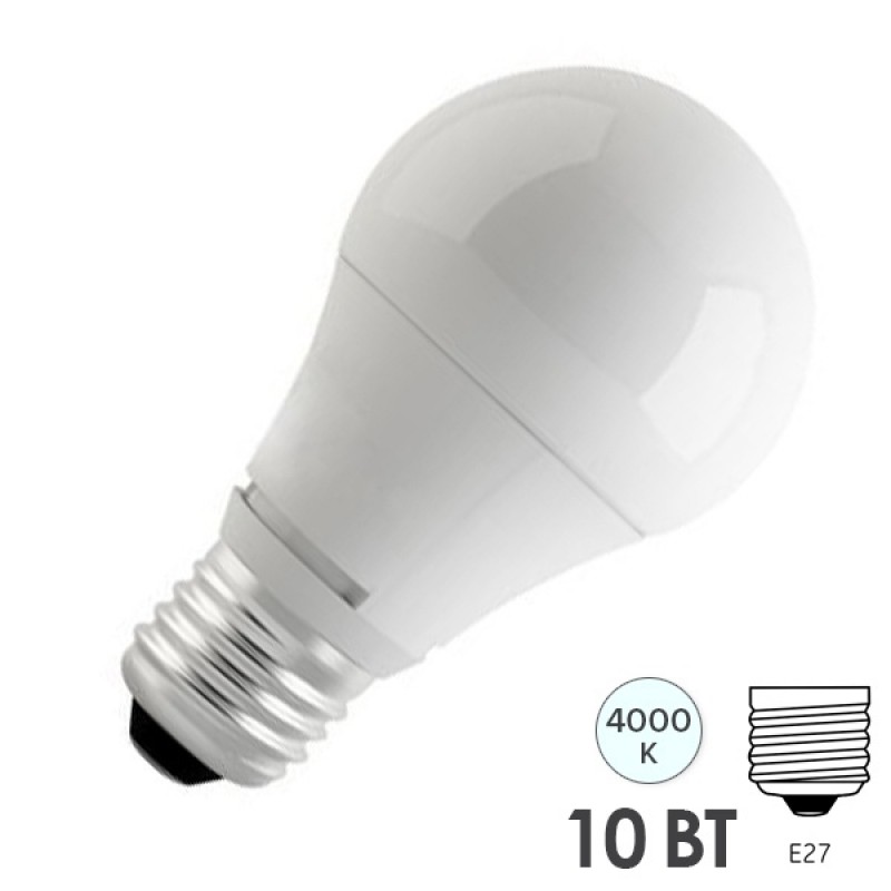 Лампа светодиодная Feron LB-92 A60 10W 4000K 230V E27 белый свет