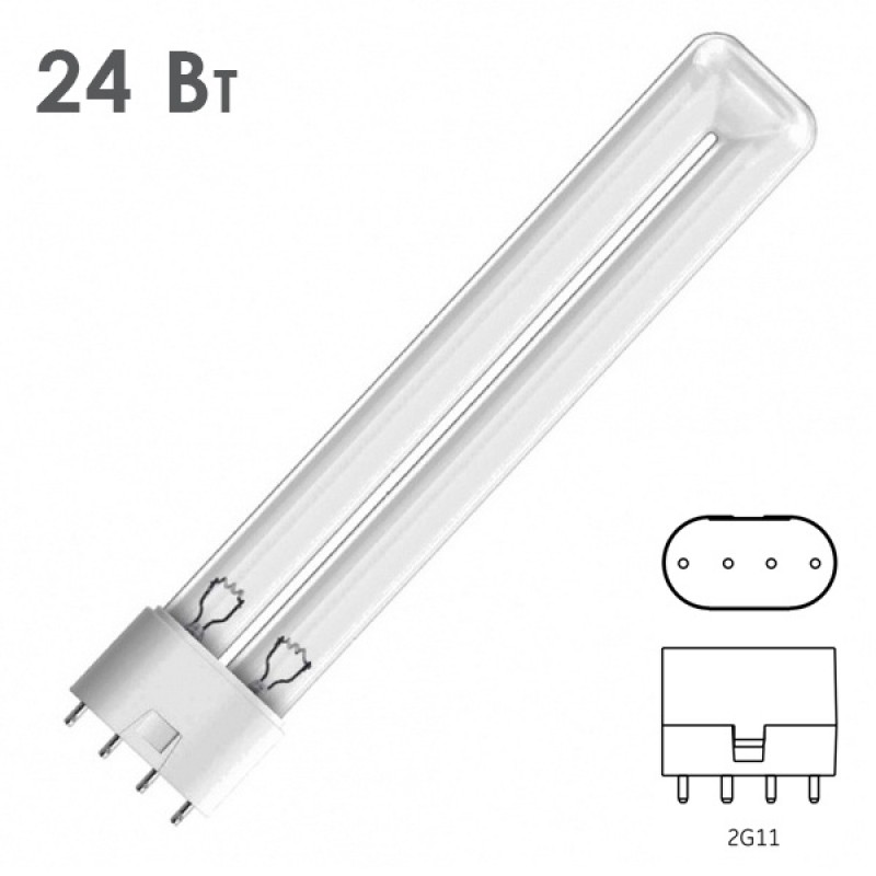 Лампа бактерицидная Osram HNS L 24W 4P 2G11 Ld40х314mm специальная безозоновая