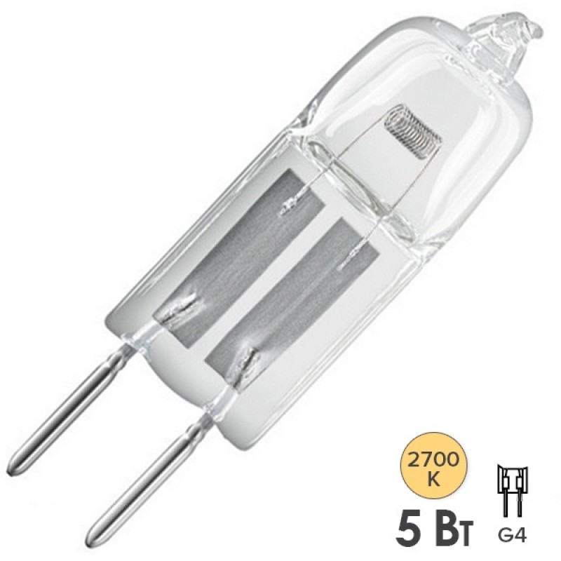 Лампа галогенная капсульная Osram 64405S HALOSTAR STARLITE 5W 12V 60lm G4 4000h