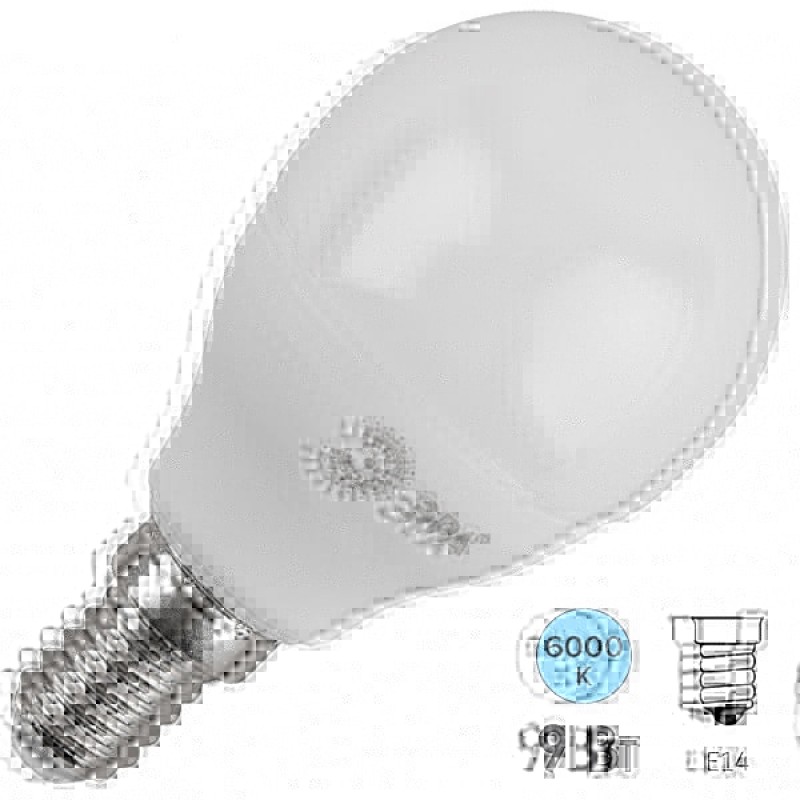 Лампа светодиодная шарик ЭРА LED P45-9W-860-E14 холодный свет 700362