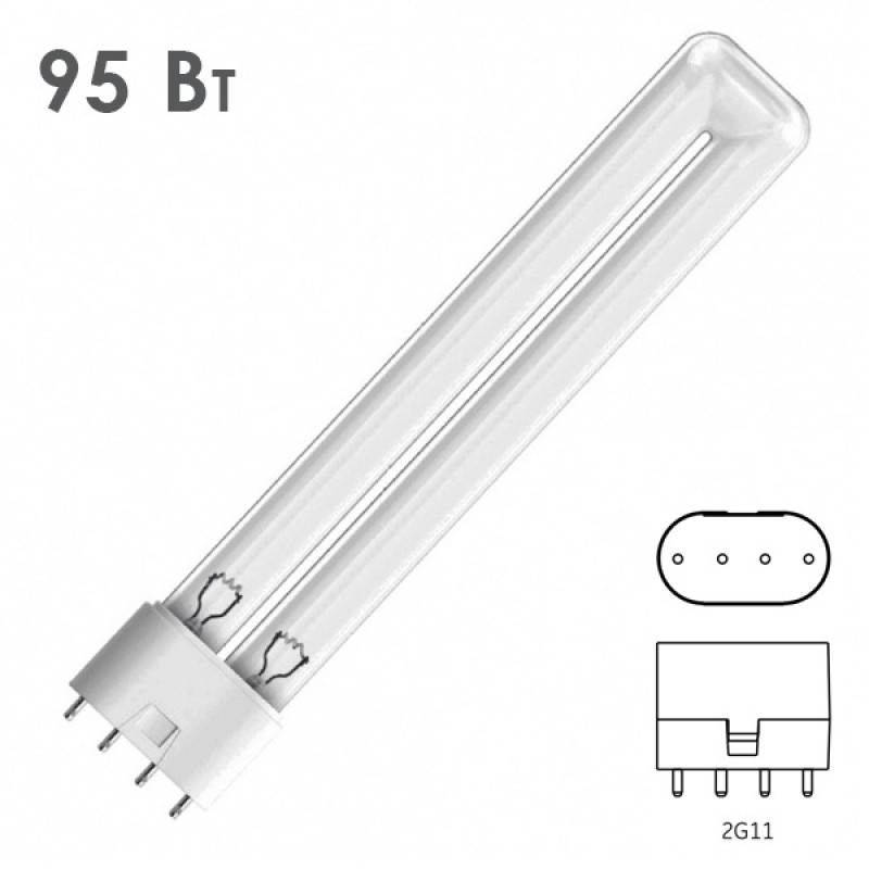 Лампа бактерицидная Osram HNS L 95W 4P 2G11 специальная безозоновая