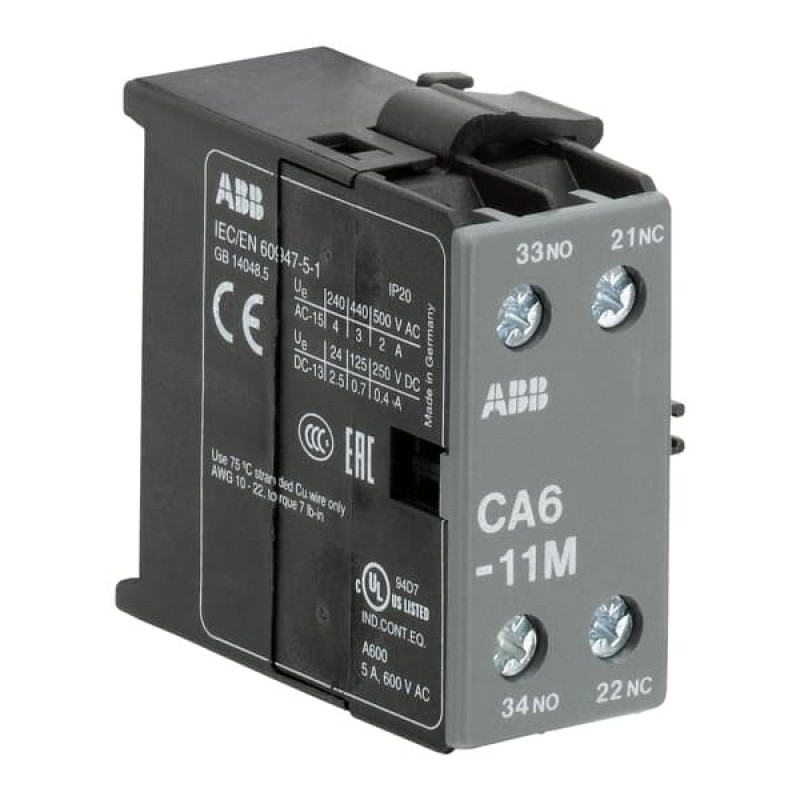 Дополнительный контакт АВВ CA6-11M боковой для миниконтакторов В6, В7