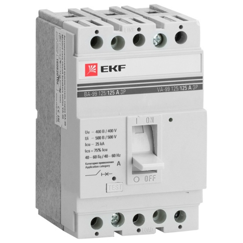 Выключатель автоматический ВА-99  125/ 16А 3P 25кА EKF PROxima