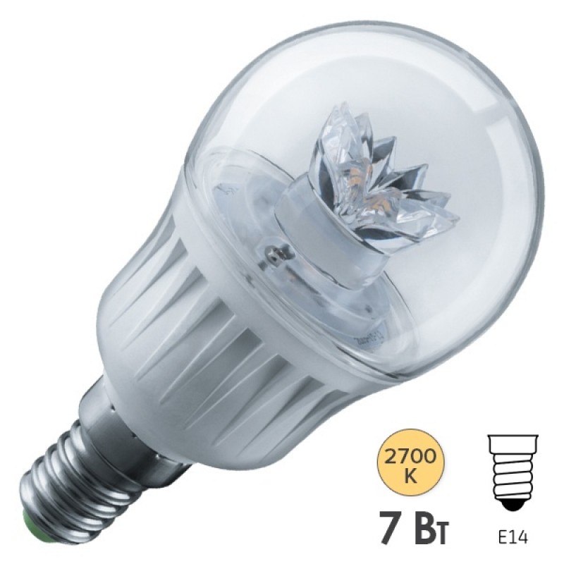 Лампа Navigator 71 856 NLL-G45-7-230-2.7K-E14-CL
