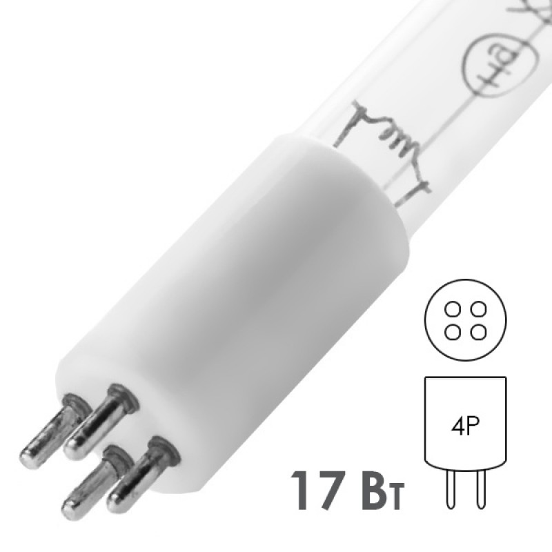 Лампа бактерицидная LightBest GPH 357T5L/4 17W 0,425A специальная безозоновая
