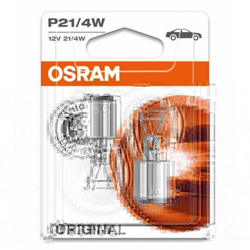 Лампа 7225-02B P21/4W 12V 21W BAZ15d ORIGINAL LINE OSRAM