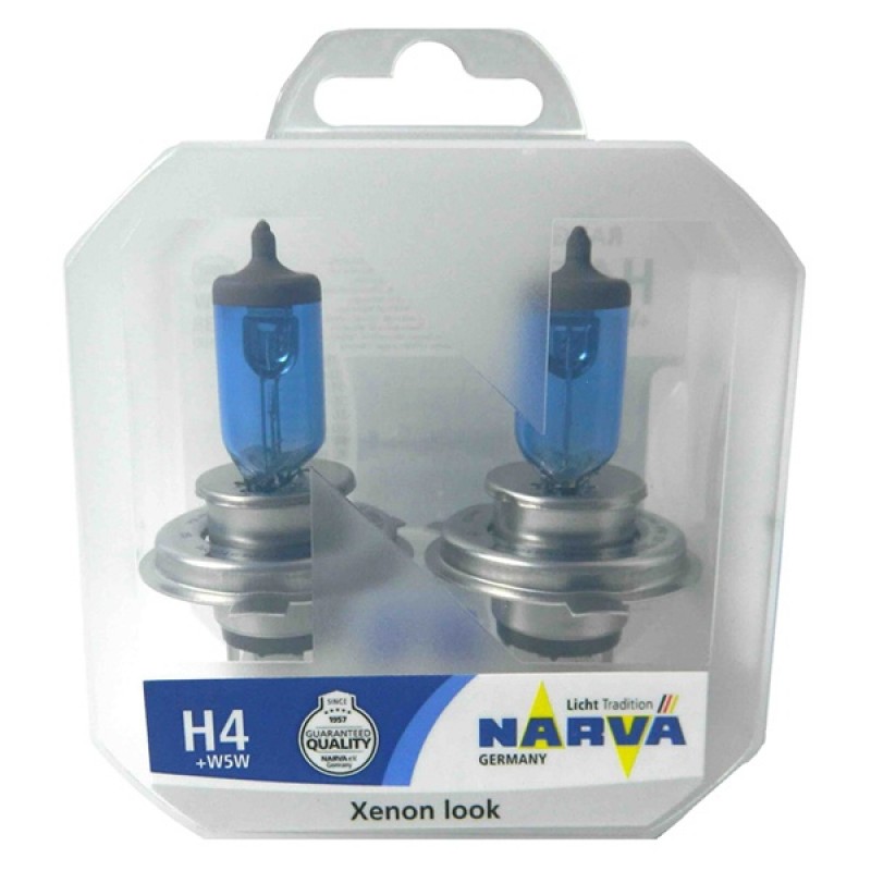 Лампа 98015 H4 12V-100/90W (P43t) (белый свет) RPW+W5W 12V-5W (W2,1x9,5d) (в уп. по 2 шт.) RPW NARVA