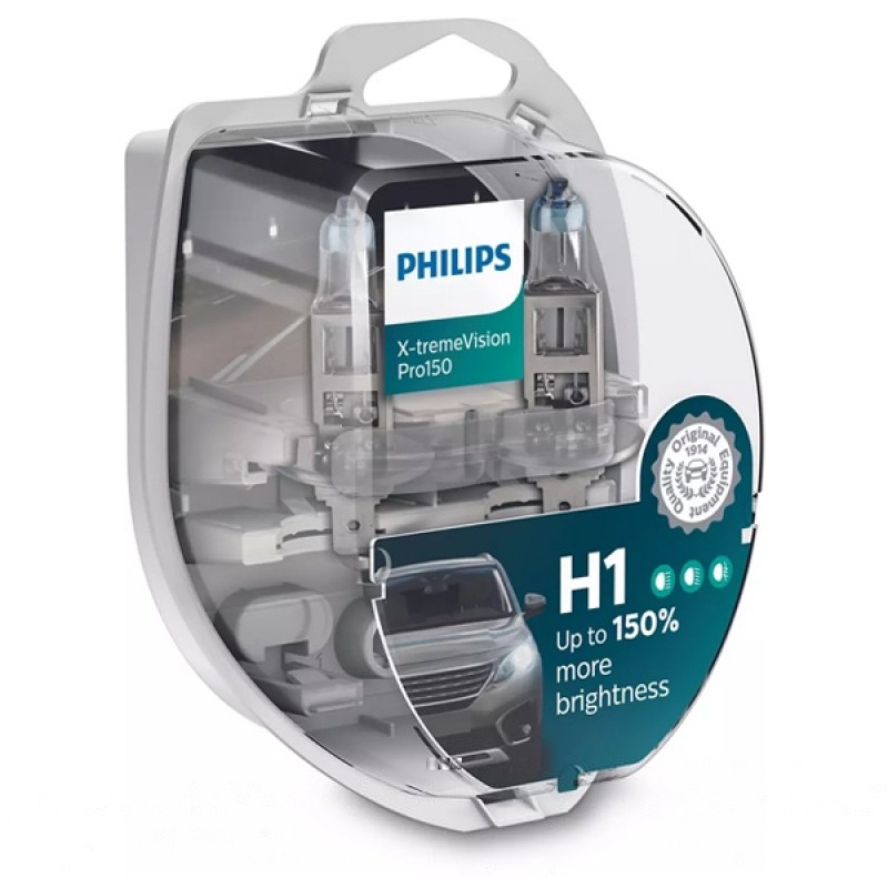 Лампа 12258XVPS2 H1 12V 55W P14,5s (+150% света+увелич. срок службы) (уп.2шт.) X-treme Vision Pro150
