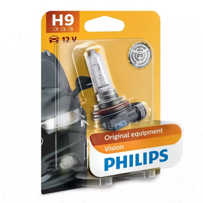 Лампа 12361B1 H9 12V 65W PGJ19-5 (блистер 1шт.) PHILIPS