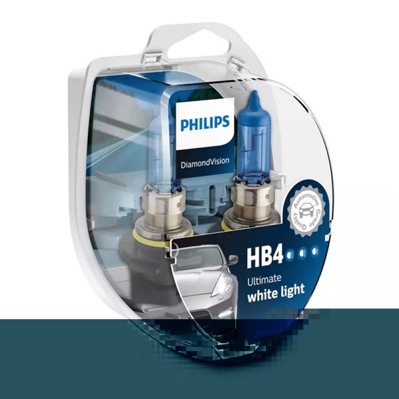 Лампа 9006DVS2 HB4 12V 55W P22d (белый холод.свет-голуб.оттен.) (уп. 2шт.) Diamond Vision PHILIPS
