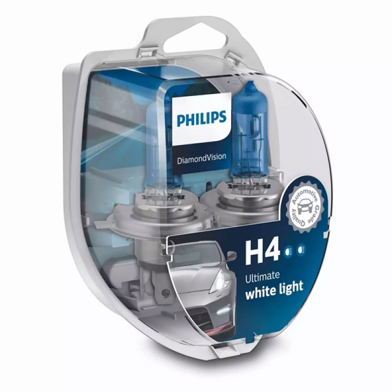 Лампа 12342DVS2 H4 12V 60/55W P43t (белый холод.свет-голуб.оттен.) (уп. 2шт) Diamond Vision PHILIPS