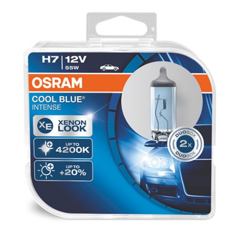 Лампа 64210CBI-HCB H7 12V 55W PX26d (4200К) COOL BLUE INTENSE OSRAM (упаковка 2шт)