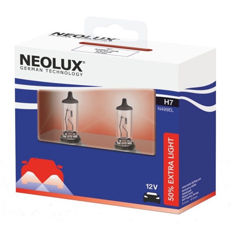 Лампа N499EL-2SCB H7 55W 12V PX26D (+50% больше света) Extra Light NEOLUX (уп. 2шт)