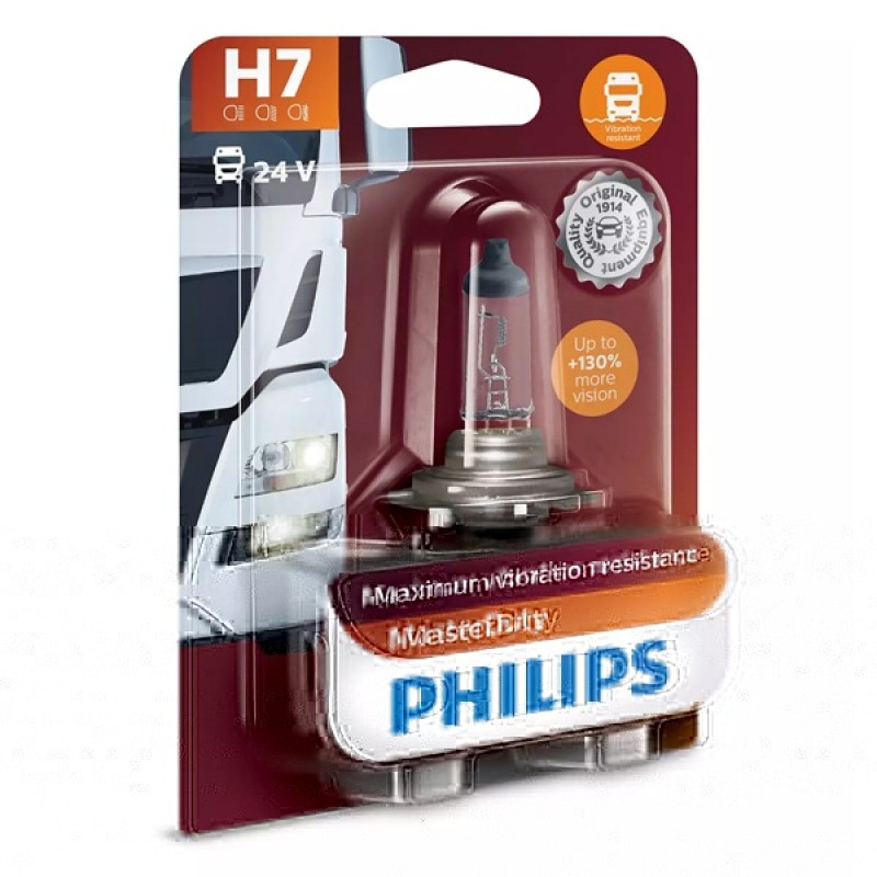 Лампа 13972MDB1 H7 24V 70W PX26d (вибростойкая) (блистер 1шт.) MasterDuty PHILIPS