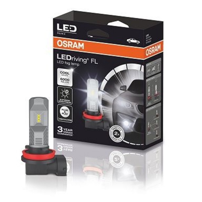 Лампа светодиодная 67219CW H8/11/16 8,2W 12V PGJ19-X 4X2 1A 6000К LEDRIVING (уп 2шт.) OSRAM