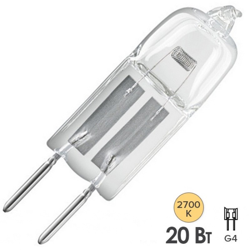Лампа галогенная HCS CL 20W 220V G4 прозрачная
