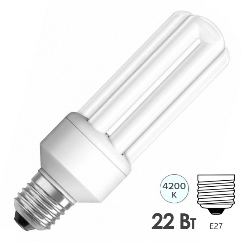 Лампа энергосберегающая Osram Dulux INT LL 22W/840 E27