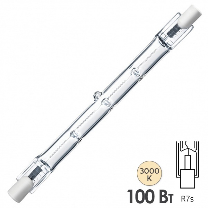 Лампа галогенная линейная HL117 100W R7s 220V 114.2mm