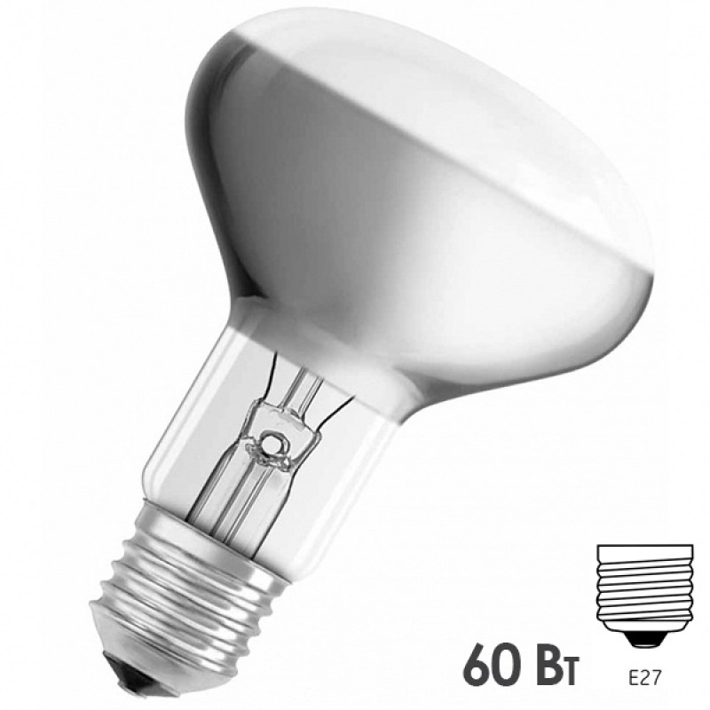 Лампа зеркальная Osram CONCENTRA R80 SPOT 60W 230V 460cd 50° E27 d80x116mm