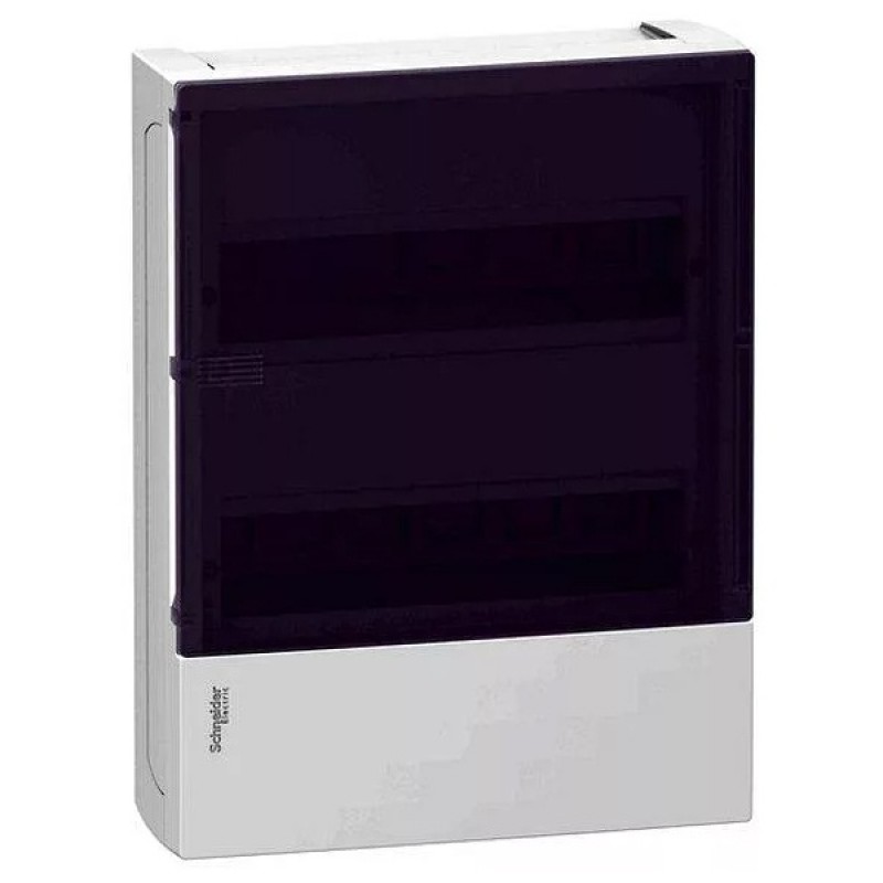 Бокс навесной Schneider Electric Mini Pragma 24 модуля с прозрачной дверью 2 шины N и PE