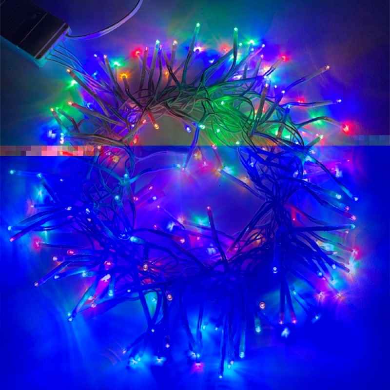 Гирлянда ЭРА ENIN - WM LED Мишура 3.9м белый провод, мультиколор, 220V 5056396208341
