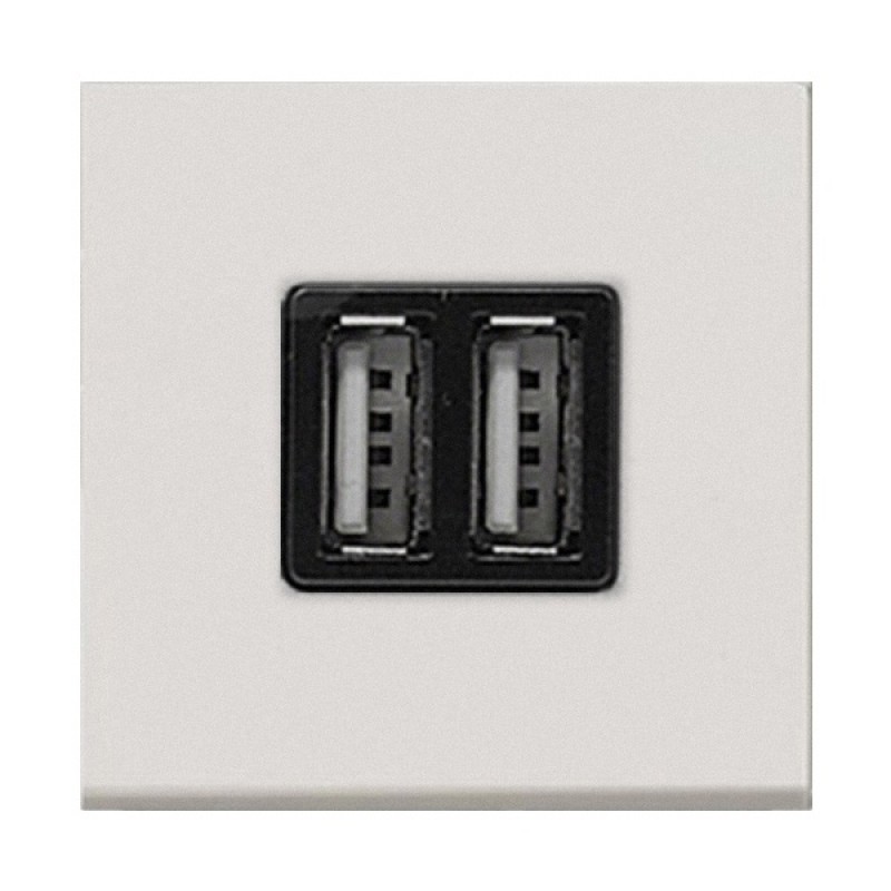 USB зарядное устройство 2 модуля 2х750мА / 1х1500мА ABB Zenit,серебристый (N2285 PL)