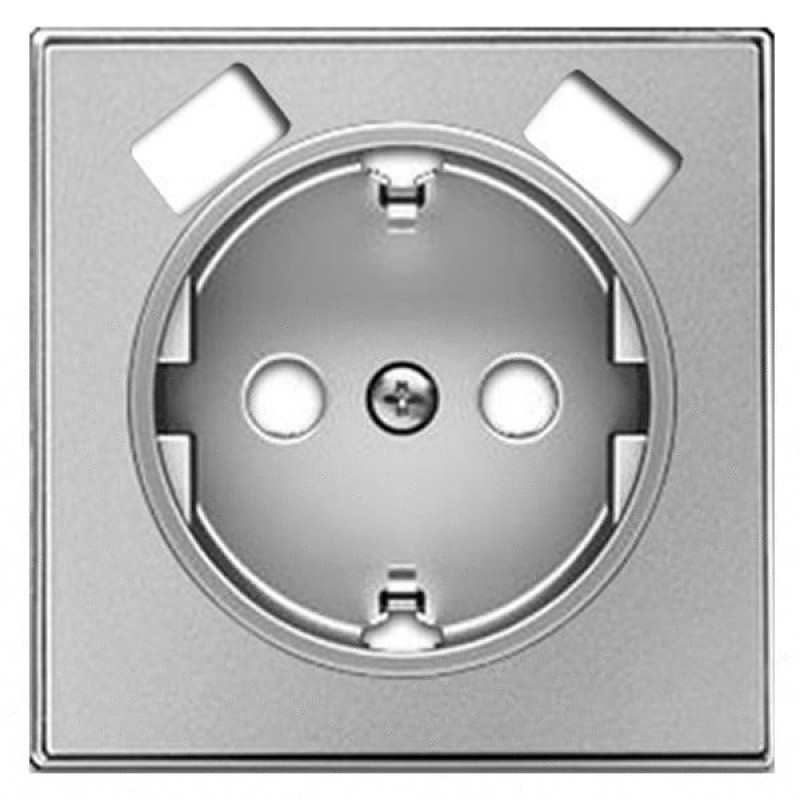 Накладка для розетки SCHUKO с 2хUSB артикул 8188.3 ABB Sky, серебристый алюминий (8588.3 PL)
