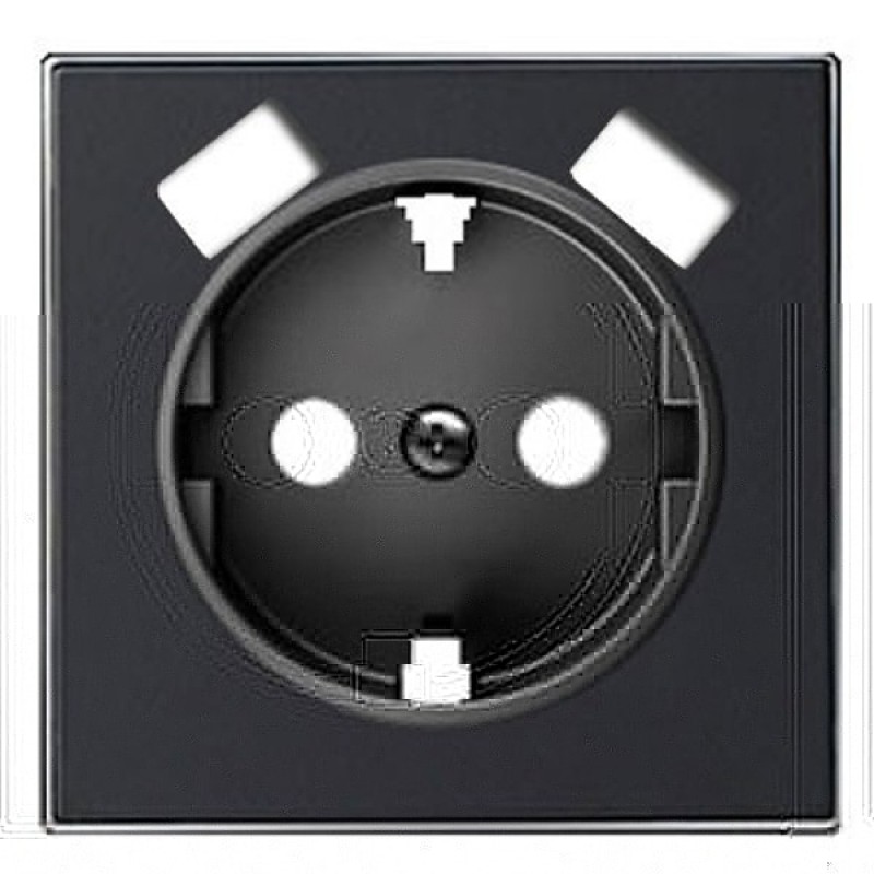 Накладка для розетки SCHUKO с 2хUSB артикул 8188.3 ABB Sky, чёрный бархат (8588.3 NS)