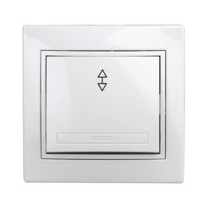 Переключатель 10А 250В  IP20 Intro Plano, белый 1-103-01