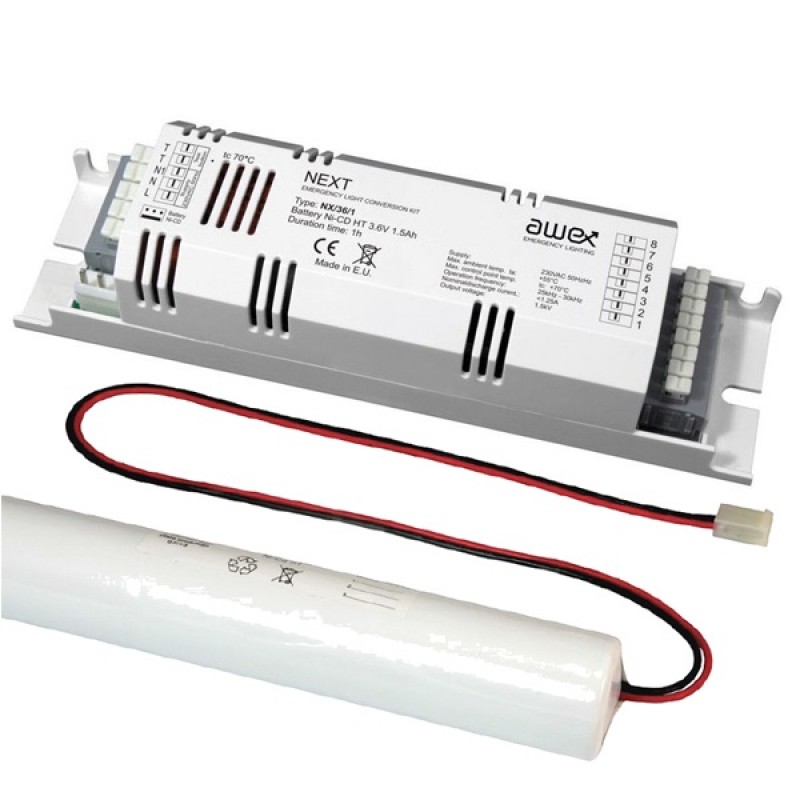 Блок аварийного питания (БАП) AWEX NX/58/1 6-58W 1час, Ni-CD 4.8V 1.5Ah