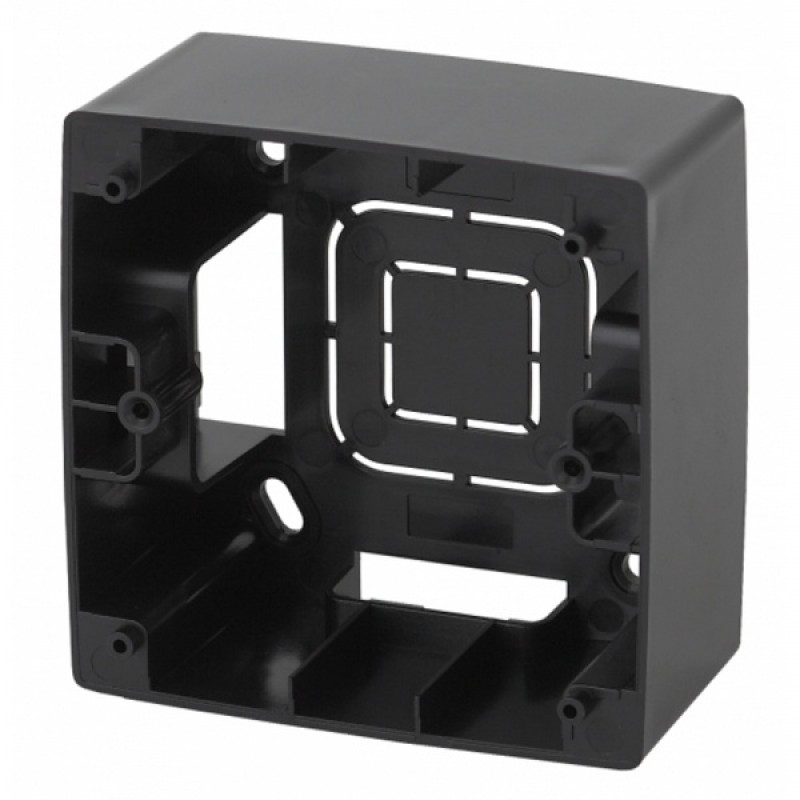 Коробка накладного монтажа Эра 12 1 пост, чёрный 12-6101-06