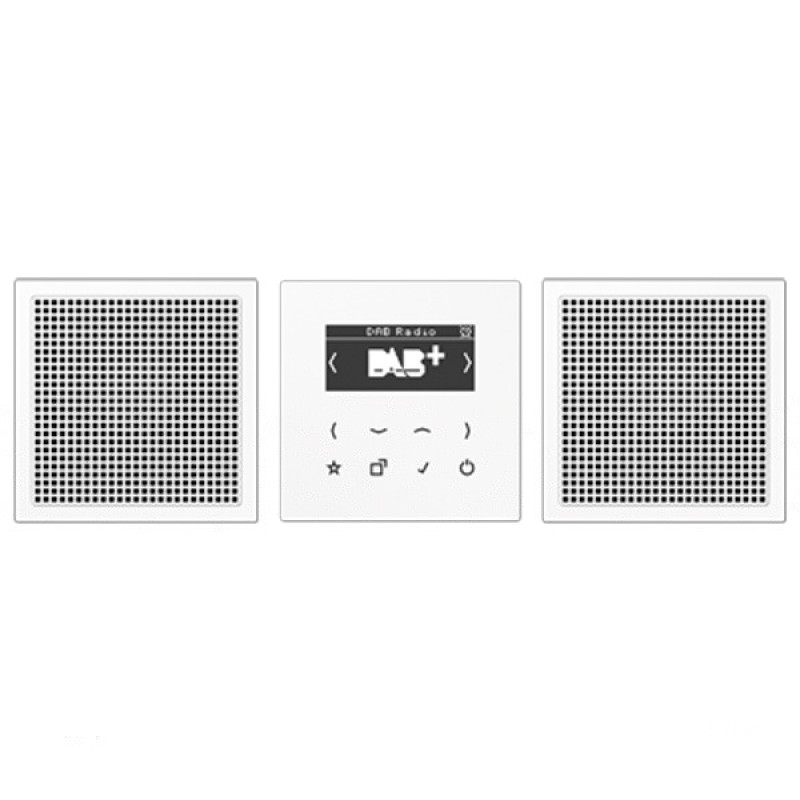 Цифровое радио DAB+/FM стерео Jung LS белый/белый