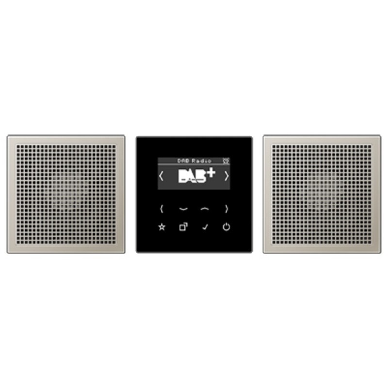 Цифровое радио DAB+/FM стерео Jung LS черный/нержавеющая сталь