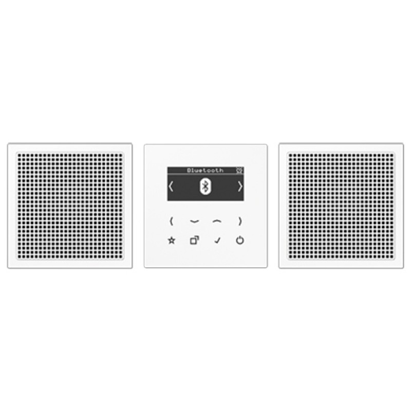 Цифровое радио DAB+/FM с поддержкой Bluetooth стерио Jung LS белый/белый